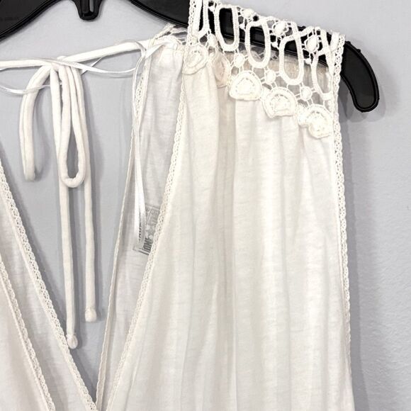 Converse | Women’s White Sleeveless Elastic Waist Swim Coverup Dress - Picture 10 of 16